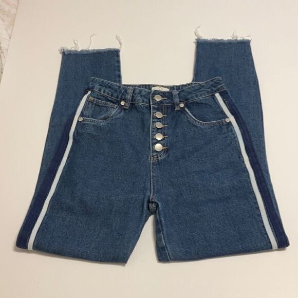 91 Cotton On High 90s 100% Cotton Jeans, Size 4. Button fly - Picture 7 of 13